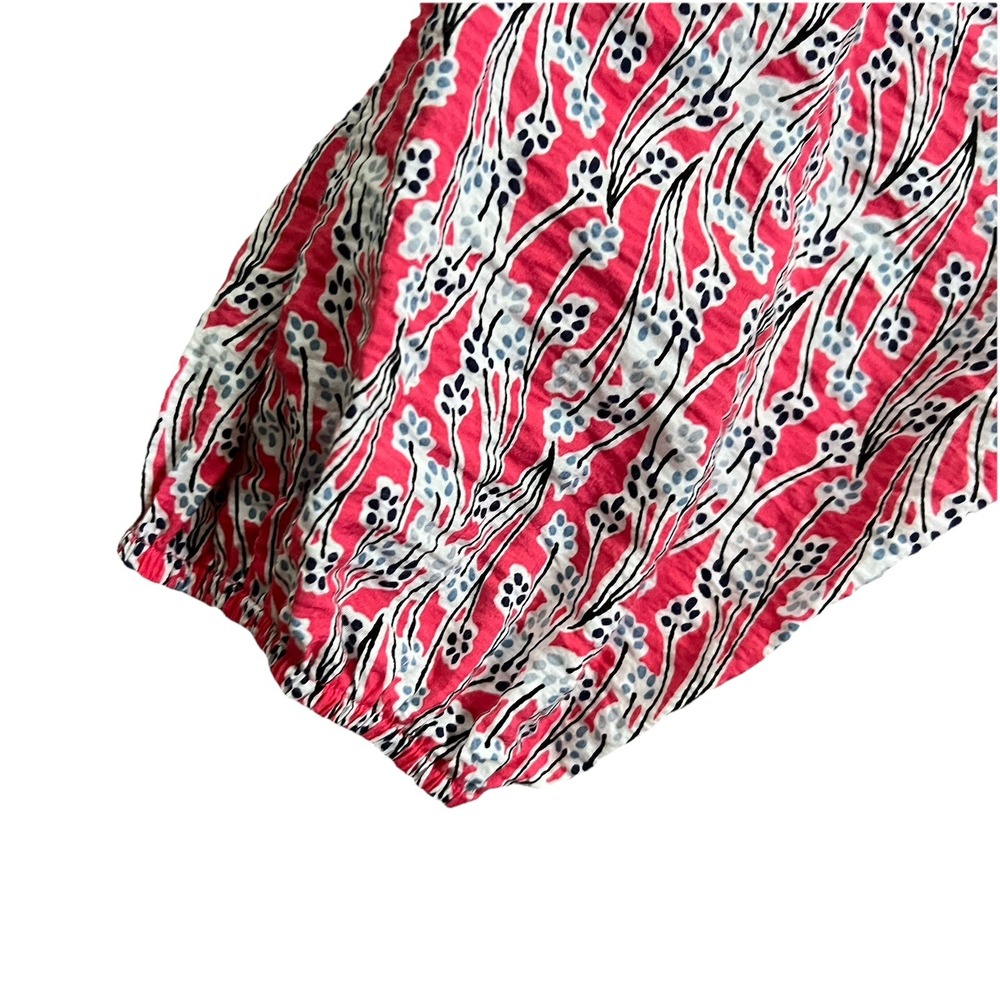 Lane Bryant Floral Peasant Tunic Top Blouse Tassel Lightweight Coastal Size 20 - Picture 4 of 6